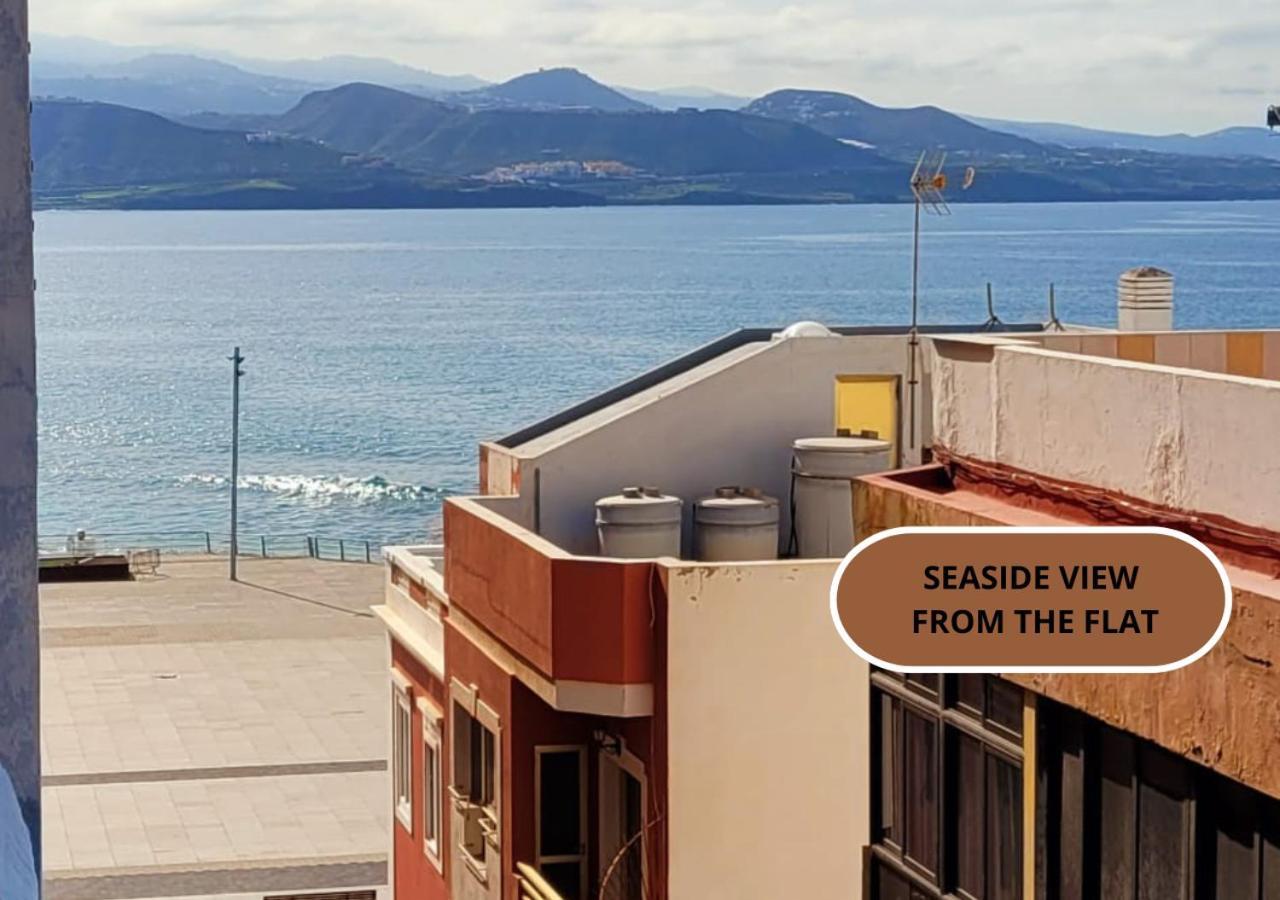 Casita Canaria Playa Beachfront Access & Lateral Ocean View With Terrace Las Palmas Exterior photo